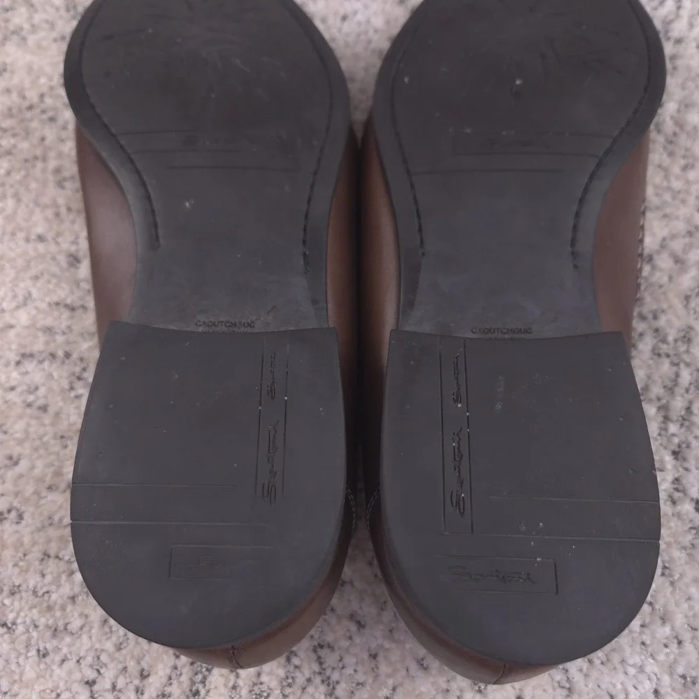 Santoni Loafers Mens Size 11 EE 12US Penny Slip On Brown Leather Made In Italy